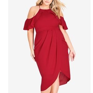 City Chic 18 NWT Red Siren Dress